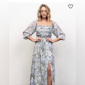 Baltic Born Florence Floral Maxi Dress in Sage Empire Waist size Large